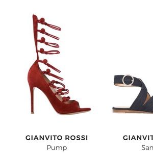 Gianvito Rossi red suede high heels Size 37 Italy